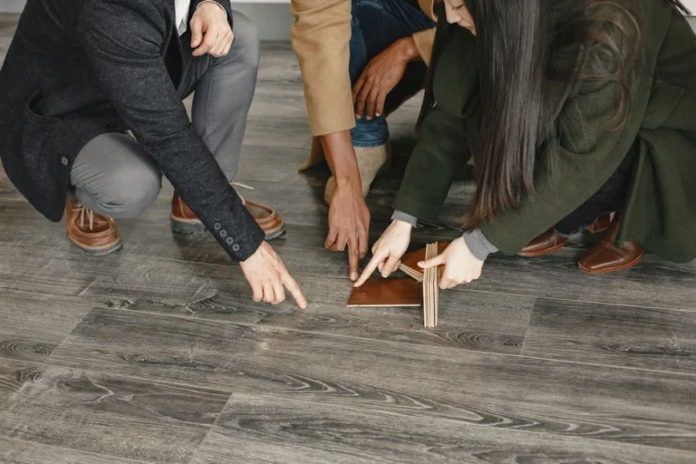 Choosing flooring samples
