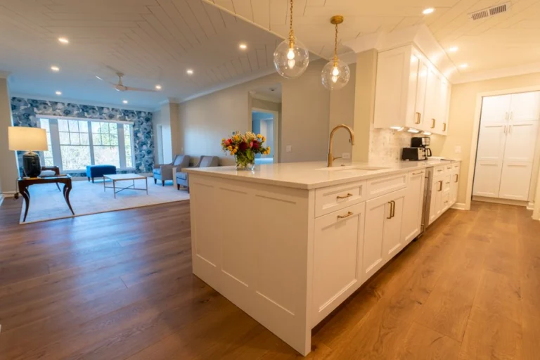Bright kitchen with hardwood floors