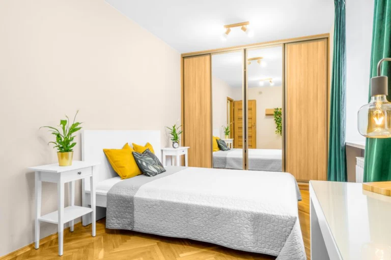 Calm bedroom interior